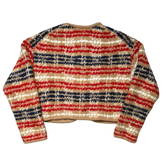 J Crew sweater lady jacket plaid boucle yarn Size Small Preppy Cropped Luxury - Picture 2 of 10